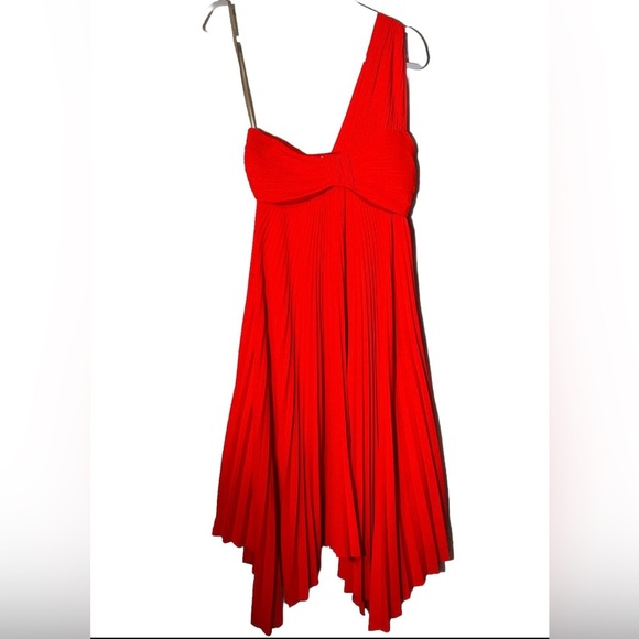 A.L.C one-shoulder plisse dress size 0 - Picture 7 of 16